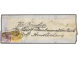 762 INDIA INGLESA. 1872. BOMBAY To AMSTERDAM. PRINTED MATTER  Letter Sheet (East India Price Current) Franked By <B>8 Pi - Sonstige & Ohne Zuordnung