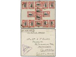 771 KENIA. 1942. KENYA To SCOTLAND. <B>AIR MAIL</B> Cover Franked With Fourteen <B>15 Cts.</B> Stamps. - Altri & Non Classificati