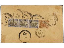 779 MALAYA. 1929. NEGAPATAM To INDIA Franked On Reverse With <B>3 Cts.</B> And <B>10 Cts.</B> (3) (one Fault) Stamps, Re - Autres & Non Classés