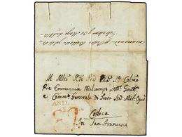 783 MALTA. 1813. LA VALLETTA (Malta) To CADIZ. Entire Letter Forwarded To Gibraltar, Endorsed 'Encaminada Por Pedro Bell - Altri & Non Classificati