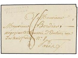 798 MAURICIO. 1823. PORT LOUIS To PARIS. Entire Letter With <B>COLONIES PAR/PAIMBOEUF</B> Entry Mark, Rated <I>'8'</I>. - Andere & Zonder Classificatie