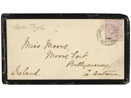 818 NATAL. 1886. NATAL To IRELAND. <B>6 D.</B> Lilac Cancelled With<B> LOWER-TUGELA/NATAL</B> Cds. - Other & Unclassified