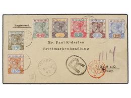 838 SEYCHELLES. Sg.9/12, 14, 22/23. 1897. SEYCHELLES To GERMANY. Multiple Franking, Fine Arival On Reverse. - Andere & Zonder Classificatie