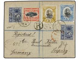 847 TONGA. Sg.38 (2), 39/40, 43. 1898. NUKU'ALOFA To GERMANY. Nice Franking, Arrival On Reverse. - Autres & Non Classés