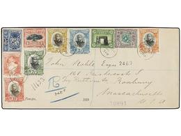 848 TONGA. Sg.38/40, 43/49. 1898. TONGA To USA. Espectacular Franking, Arrival On Reverse. - Other & Unclassified