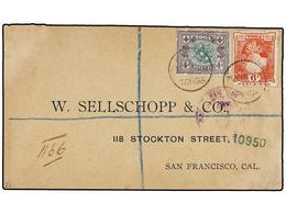 851 TONGA. Sg.45, 47. 1900. TONGA To USA. <B>4 D.</B> And<B> 6 D.</B> Stamps, Arrival Cds On Reverse. - Other & Unclassified