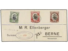 854 TONGA. Sg.48, 49, 50. 1905. NUKUALOFA To SWITZERLAND. <B>7 1/2 D., 10 D.</B> And <B>1 Sh.</B> Arrival Cds On Reverse - Sonstige & Ohne Zuordnung