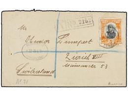 865 TONGA. 1919. NUKUALOFA To SWITZERLAND. <B>5 D.</B> Stamps, Arrival Cds On Reverse. - Andere & Zonder Classificatie