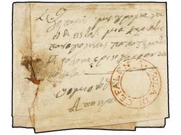 890 GRECIA: ISLAS JONICAS. 1824 (October 17). SIRA (Greece) To KOKOLATA (Erissos, Cephalonia) With Double Ring <B>ISOLA  - Andere & Zonder Classificatie