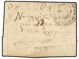 901 GRECIA: ISLAS JONICAS. 1830 (July 15). PATRAS To KALATA (Paliki, Cephalonia). Entire Letter With Triple Ring <B>OFFI - Other & Unclassified