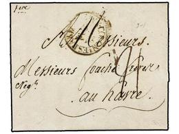 911 HAITI. 1790 (16-Julio). MORIN A LE HAVRE (Francia). Marca Circular <B>COLONIES/PAR/BORDEAUX</B> Estampada A La Llega - Autres & Non Classés