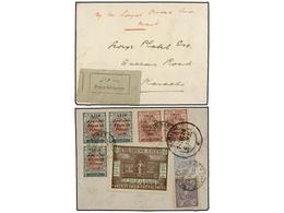 932 IRAN. Mi.523 (2), 526 (3), 535 (2). 1928. BENCER-ABBAS To KARACHI (Pakistan). Endorsed 'By The Royal Qitah Air Mail' - Andere & Zonder Classificatie