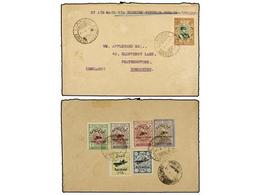 933 IRAN. Mi.546, 548/49, 551, 569/70, 584. 1928. ABADAN To GREAT BRITAIN.<B> AIR MAIL</B> Colourfull Franking. - Autres & Non Classés