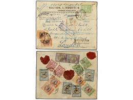 942 IRAN. Mi.544, 546, 547 (3), 551 (2), 553 (3), 534, 536. 1928 (9-IX). TEHERAN To LONDON. <B>AIR MAIL</B> Cover, Colou - Andere & Zonder Classificatie