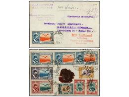 956 IRAN. Mi.583 (2), 586, 591, 600, 602. 1931 (11-V). TAURIS To GERMANY. <B>AIR MAIL</B> Via Rusia. Colourfull Franking - Autres & Non Classés