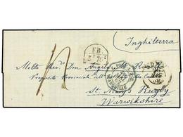 959 ITALIA ANTIGUOS ESTADOS: ESTADOS PONTIFICIOS. 1862 (May 26). Outer Letter Sheet Sent Unpaid From Rome With Black Des - Other & Unclassified