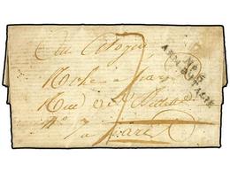 963 ITALIA. (1800 Ca.). FERRARA A FRANCIA. Carta Completa (sin Mención Del Año). Marca <B>Nº 6/ARM. D'ITALIE.</B> - Other & Unclassified