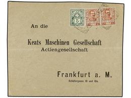 985 ITALIA. 1903. ITALY To GERMANY Envelope With Two <B>10 Cts.</B> Italian Stamps And <B>5 Cts.</B> Of Switzerland. Rar - Altri & Non Classificati