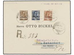 994 ERITREA. Sa.22, 24, 25. 1903. MASSUA A ALEMANIA. Precioso Franqueo En Carta Certificada. - Other & Unclassified