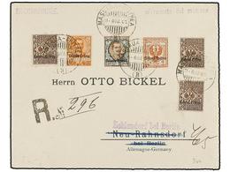 996 ERITREA. Sa.19 (3), 20, 23, 28. 1903. MASSAUA A ALEMANIA. Precioso Franqueo En Carta Certificada, Al Dorso Llegada. - Other & Unclassified