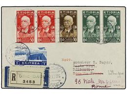 1018 ETIOPIA. 1936 (12-XII). DIRE DAVA A ROMA. Circulada En El PRIMER VUELO <B>DIRE DAVA-DJIBOUTI</B> (Longhi 36XP). Pre - Other & Unclassified