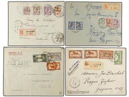 1076 MARRUECOS FRANCES. 1908-1927. CONJUNTO De 33 Cartas Diversos Franqueos, Incluyendo Franquicias Militares Y Censuras - Other & Unclassified