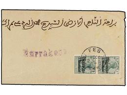 1078 MARRUECOS. 1911. FES A MARRAKESCH. Sobre Circulado Con Dos Sellos De <B>5 Pf.</B> Verde Del Correo Alemán. - Sonstige & Ohne Zuordnung