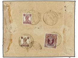 1098 NEPAL. 1947. KATMANDU To BOMBAY. <B>1/2 A.</B>, <B>4 A.</B> And<B> 2 Rs.</B> Indian Stamps On Registered Insured Co - Autres & Non Classés