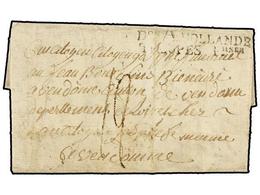 1100 HOLANDA. 1800. MESLEU? To FRANCE. Entire Letter With <B>Don A HOLLANDE/TROUPES FOISES</B> Mark. - Autres & Non Classés