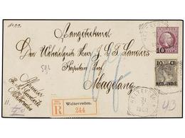 1109 INDIA HOLANDESA. 1900. WELTEVREDEN To MAGELAND. <B>10 On 25 Cent.</B> Envelope Uprated With <B>10 Cent. On 40 Cts.< - Altri & Non Classificati