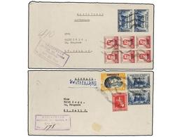 1131 FILIPINAS. 1939. Two Registered Covers To SWITZERLAND With Diverse <B>COMMONWEALTH </B>stamps. - Andere & Zonder Classificatie