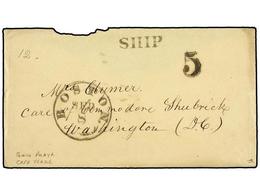 1149 CABO VERDE. 1855. Entire Letter From Sailor On Duty With The Africa Squadron Datelined 'U.S.S. Jamestown, Porto Pra - Altri & Non Classificati