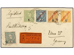 1152 INDIA PORTUGUESA. 1914. NOVA GOA A ALEMANIA. <B>2, 2 1/2, 3, 4 1/2</B> <B>reis</B> Y <B>12 Tanga</B>. Carta Certifi - Andere & Zonder Classificatie