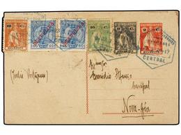 1158 MOZAMBIQUE. 1929. LOURENÇO MARQUES A NOVA GOA (India). Entero Postal De <B>2 Cts.</B> Carmín Con Franqueo Adicional - Andere & Zonder Classificatie