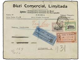 1159 MOZAMBIQUE. 1933. BEIRA A INGLATERRA. <B>20 Ctvos.</B> Y <B>2 Escudos </B>de La Compañía De Mozambique Y Etiqueta < - Autres & Non Classés