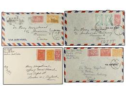 1184 ARABIA SAUDI. 1950-55. Lot Of 15 Covers Send To Egypt, Italy, USA, Diverse Franking. - Autres & Non Classés