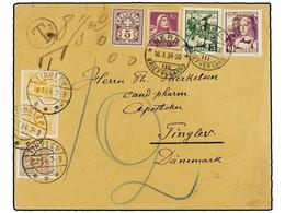 1195 SUIZA. 1934. BERN To DENMARK. <B>5 Cts.</B> (2) And <B>10 Cts.</B> (2) Taxed On Arrival With Danish <B>1 Ore</B> (2 - Andere & Zonder Classificatie