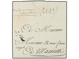 1204 TURQUIA. 1788 (August 22). CONSTANTINOPLA To MARSEILLE. Entire Letter Sent Via VENEZIA. Manuscript Forwarding Agent - Autres & Non Classés