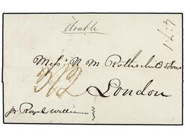 1213 ESTADOS UNIDOS. 1838 (October 20th). NEW YORK To LONDON.<B>PIONEER STEAMER </B>'Royal William'. Wrapper Carried On  - Other & Unclassified