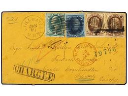 1218 ESTADOS UNIDOS. Sc.158+161+179. 1875. Cover Sent Registered From STILLWATER-MINN. To GRAUBRUNDEN (Switzerland); Wit - Other & Unclassified