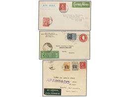 1223 ESTADOS UNIDOS. 1925-29. <B>SCADTA.</B> Three Covers From USA To COLOMBIA With Mixed Frankings USA+COLOMBIA Stamps. - Sonstige & Ohne Zuordnung