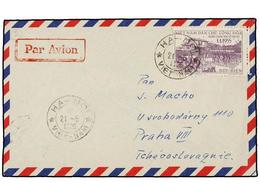 1239 VIETNAM. Mi.35. 1956. HANOI To CZECHOSLOVAKIA. <B>1000 D.</B> Purple. <B>AIR MAIL</B> Cover. - Andere & Zonder Classificatie