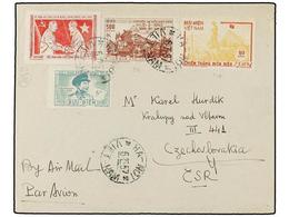 1242 VIETNAM. Mi.13A, 34, 42, 64. 1957. HANOI To CZECHOSLOVAKIA. <B>5 D., 50 D., 100 D.</B> And <B>500 D. </B> - Autres & Non Classés