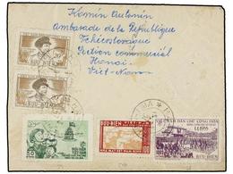 1244 VIETNAM DEL NORTE. Mi.24, 35, 44 (2), 54A. 1957. HANOI To CZECHOSLOVAKIA. <B>20 D.</B> (2), <B>50 D., 100 D.</B> An - Other & Unclassified