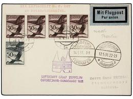 1251 ZEPPELIN. 1931 (14-V). <B>AUSTRIA. </B>WIEN To LUBECK Via<B> GRAF ZEPPELIN</B> Special Flight Mark, Arrival On Fron - Andere & Zonder Classificatie