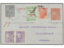 1255 ZEPPELIN. 1931. <B>PARAGUAY. </B>ASUNCIÓN A ALEMANIA. Entero Postal De <B>70 Ctvos.</B> Con Franqueo Adicional Arge - Autres & Non Classés