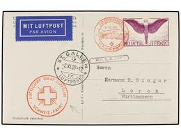 1256 ZEPPELIN. 1929 (2-XI). <B>SWITZERLAND. </B>ST. GALLEN To GERMANY Via<B> GRAF ZEPPELIN</B> Special Flight Mark. - Autres & Non Classés