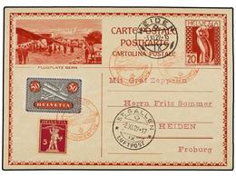 1257 ZEPPELIN. 1929 (2-XI). <B>SWITZERLAND. </B>HEIDEN To ST. GALLEN Via <B>GRAF ZEPPELIN</B> Special Flight Mark, Arriv - Altri & Non Classificati