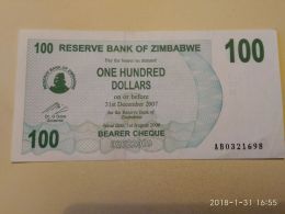 100  Dollars  2007 - Simbabwe