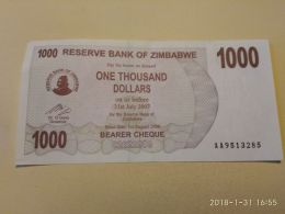 1000  Dollars  2007 - Simbabwe
